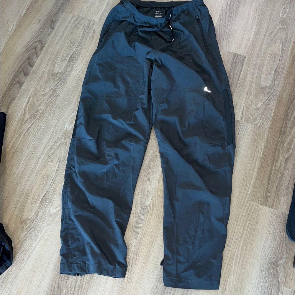 Gray Nike Running Casual Jogging work out Track Pants sweatpants M Reflective
